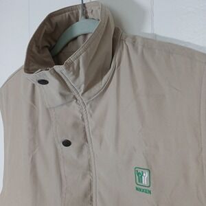 Nikken Thermowear Vest Men's Medium Beige Magnetic Therapy Full Zip Snap Korea